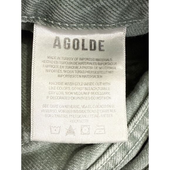 Agolde Size 28 Womens Cooper Utility Cooper Cargo Jeans Light Green Pants - Picture 10 of 12